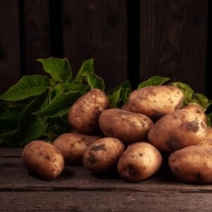 Käsin kuokittua siikliä puupöydällä.